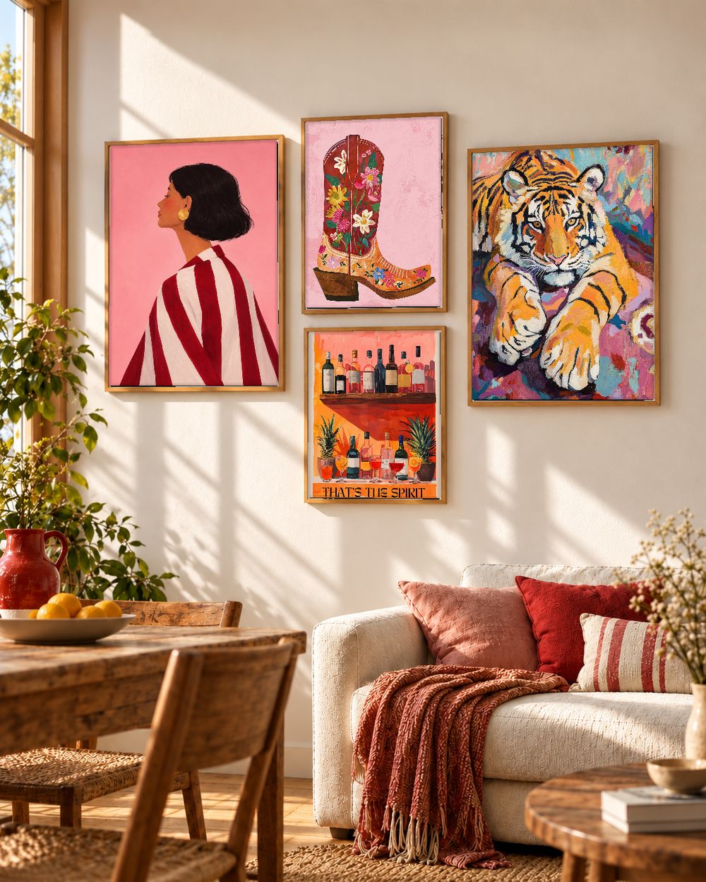 Set de 4 cuadros decorativos que combinan