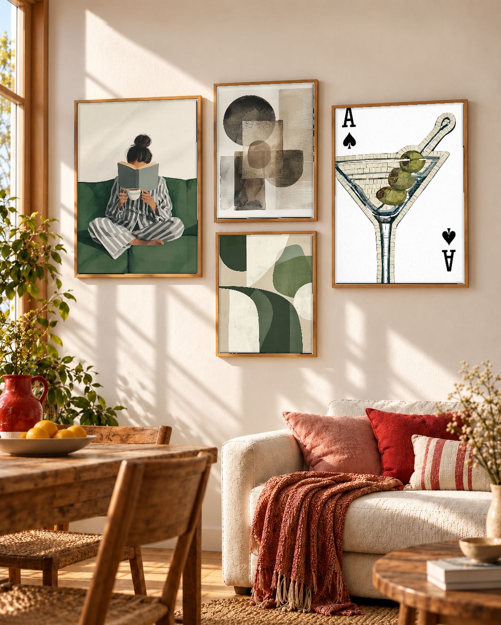 Set de 4 cuadros decorativos que combinan