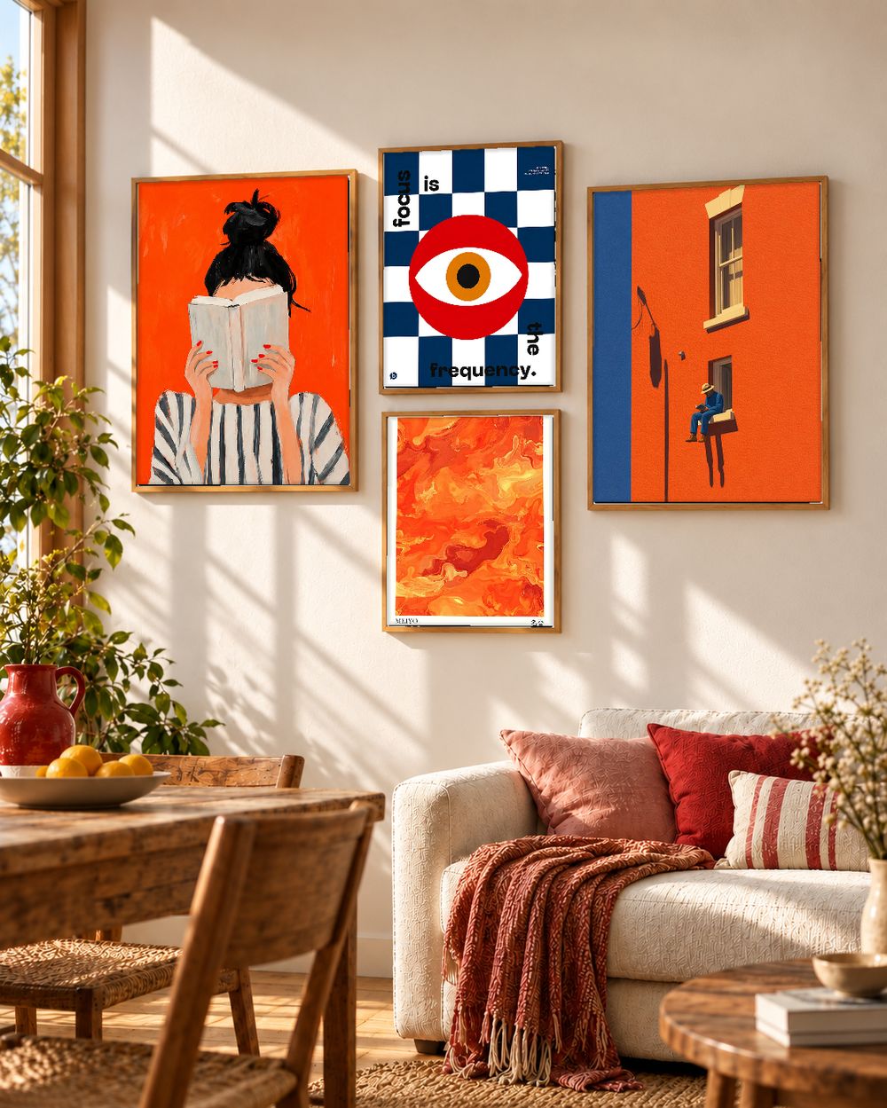 Set de 4 cuadros decorativos que combinan