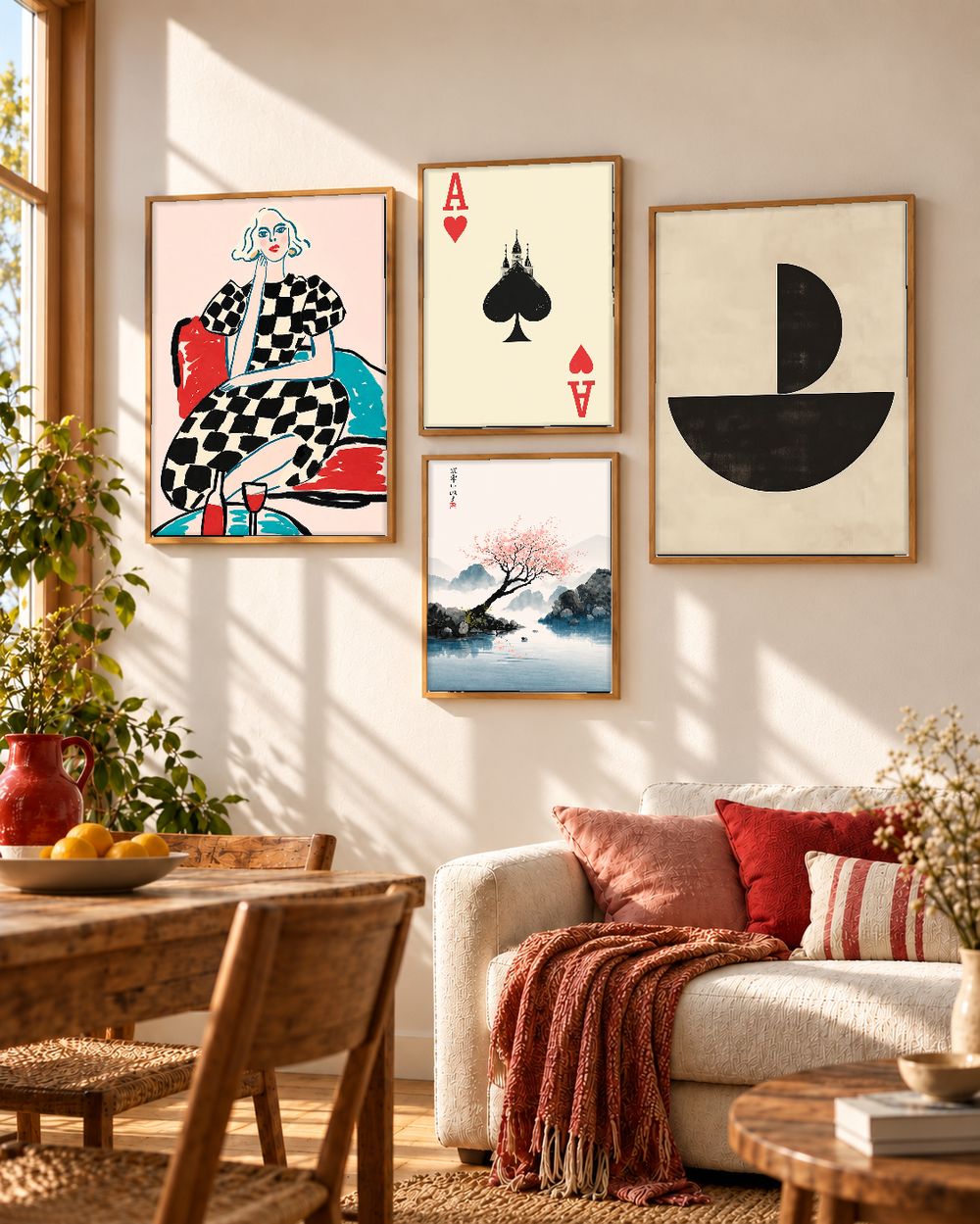 Set de 4 cuadros decorativos que combinan