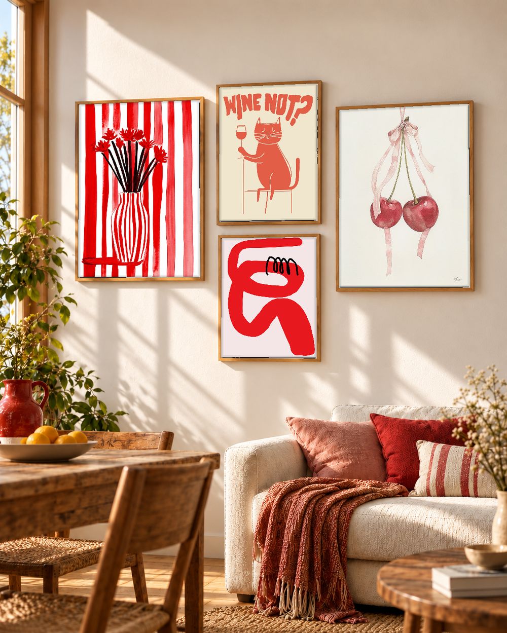 Set de 4 cuadros decorativos que combinan