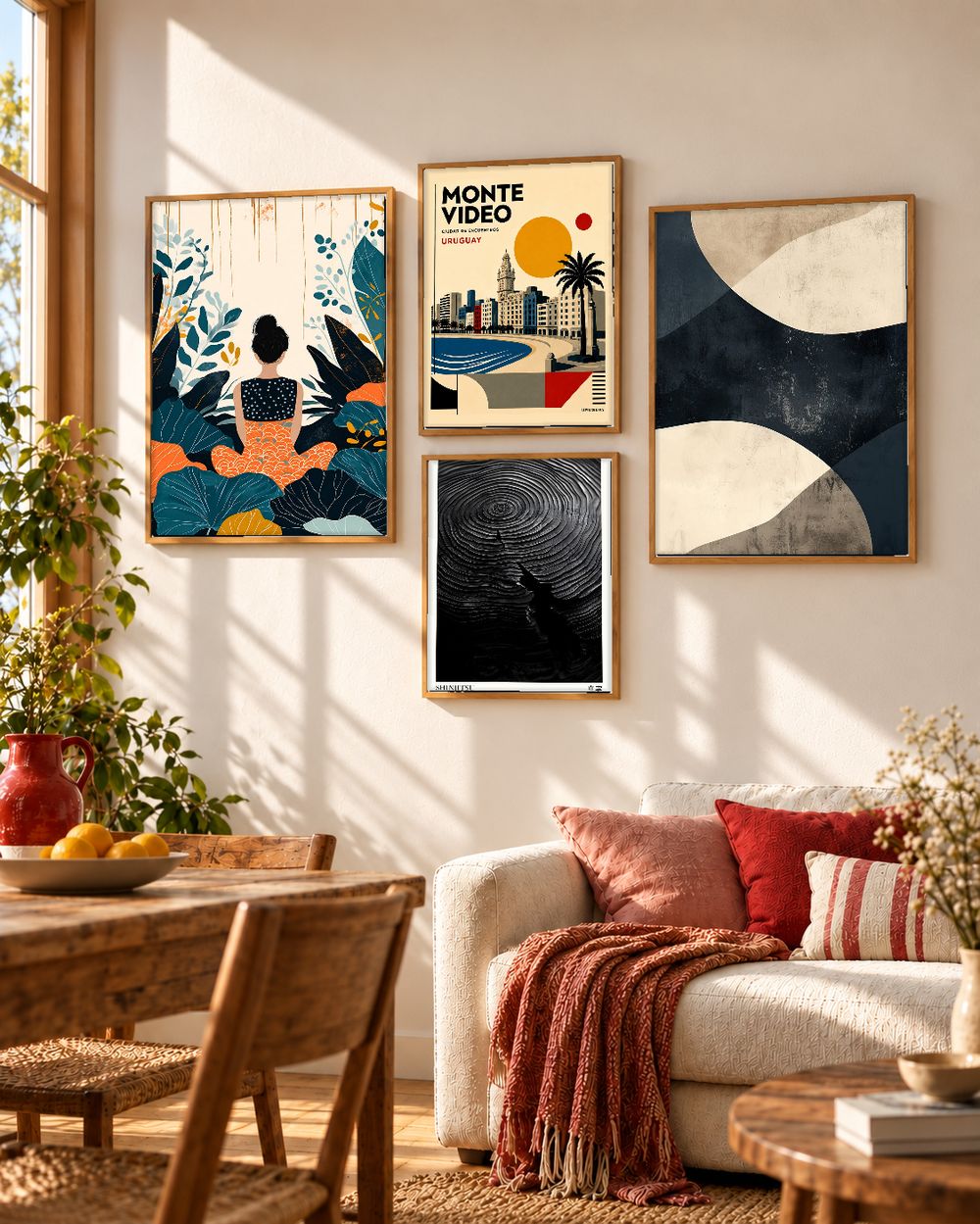 Set de 4 cuadros decorativos que combinan