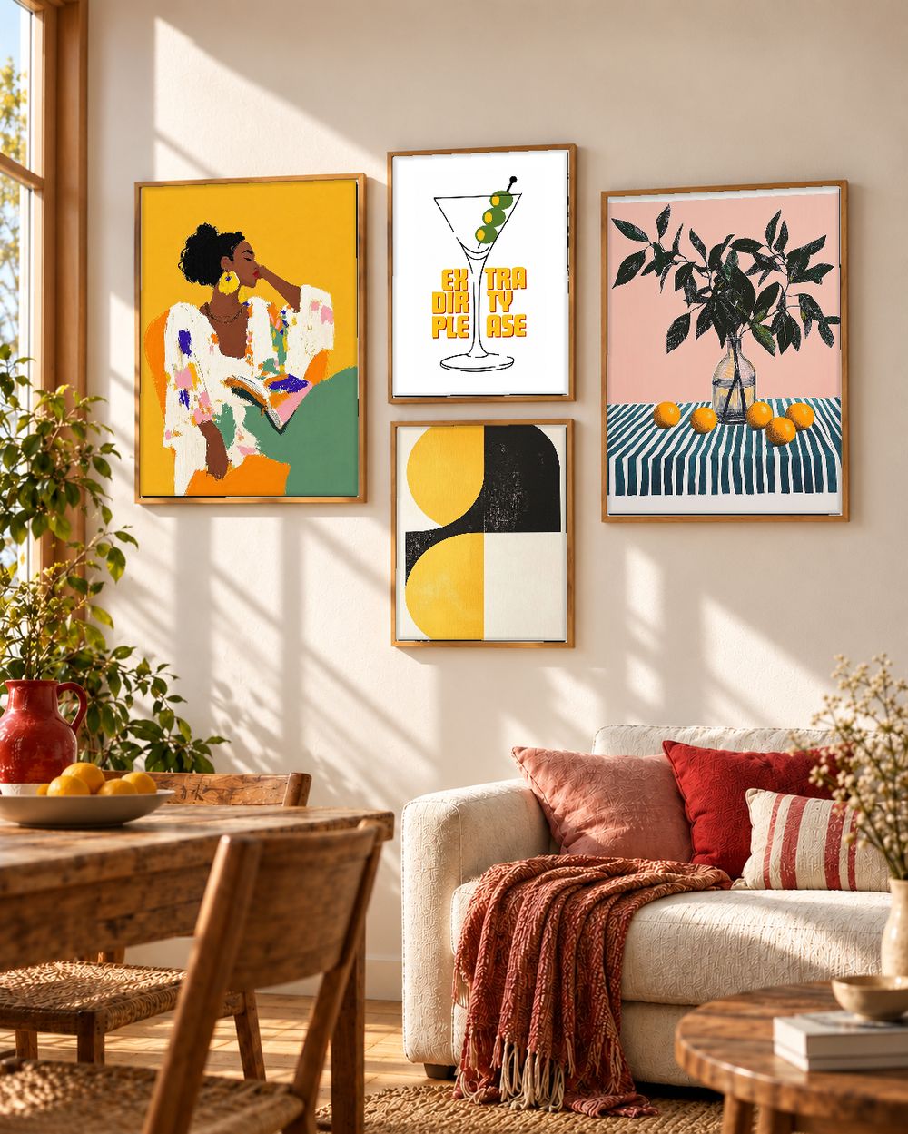 Set de 4 cuadros decorativos que combinan