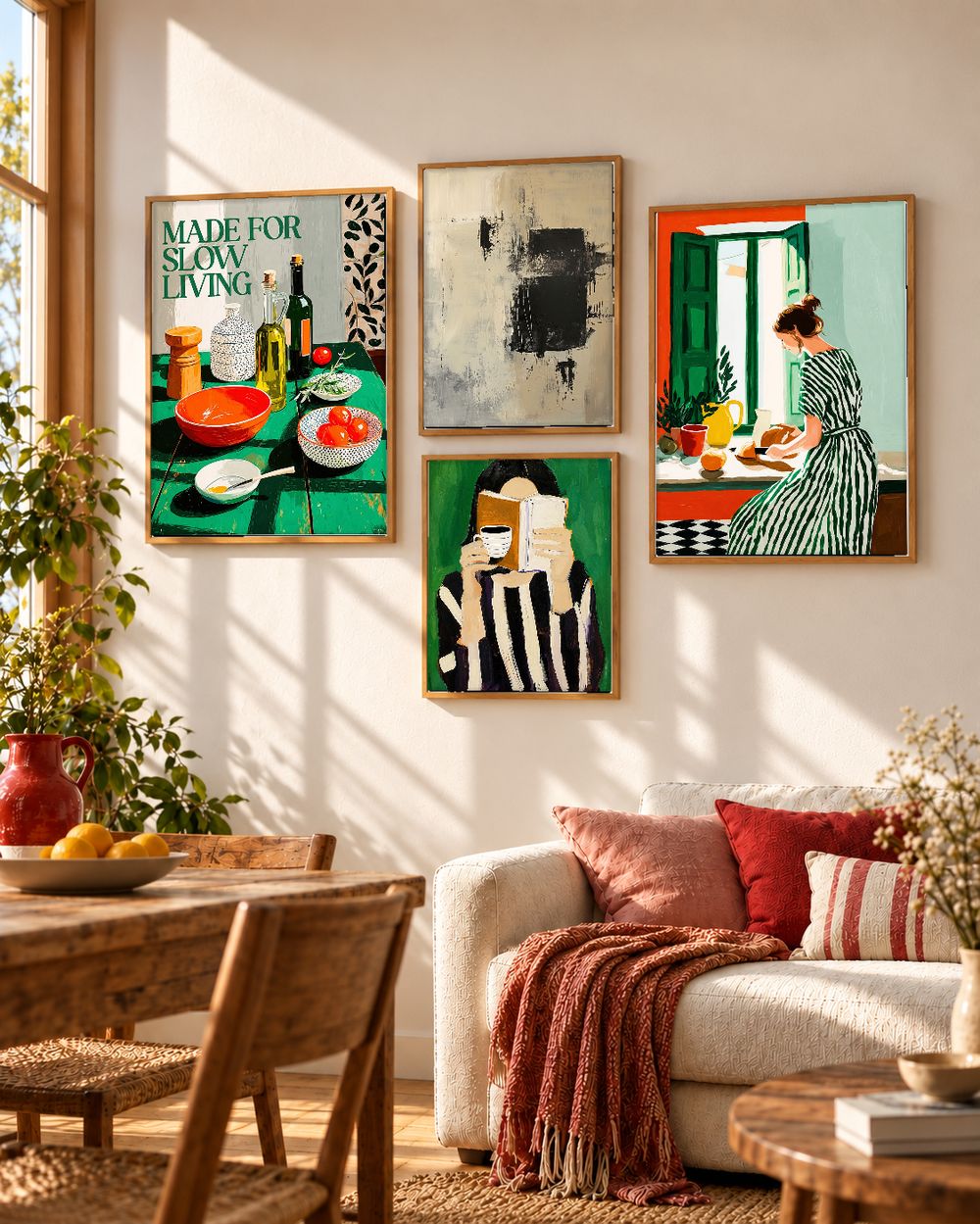 Set de 4 cuadros decorativos que combinan