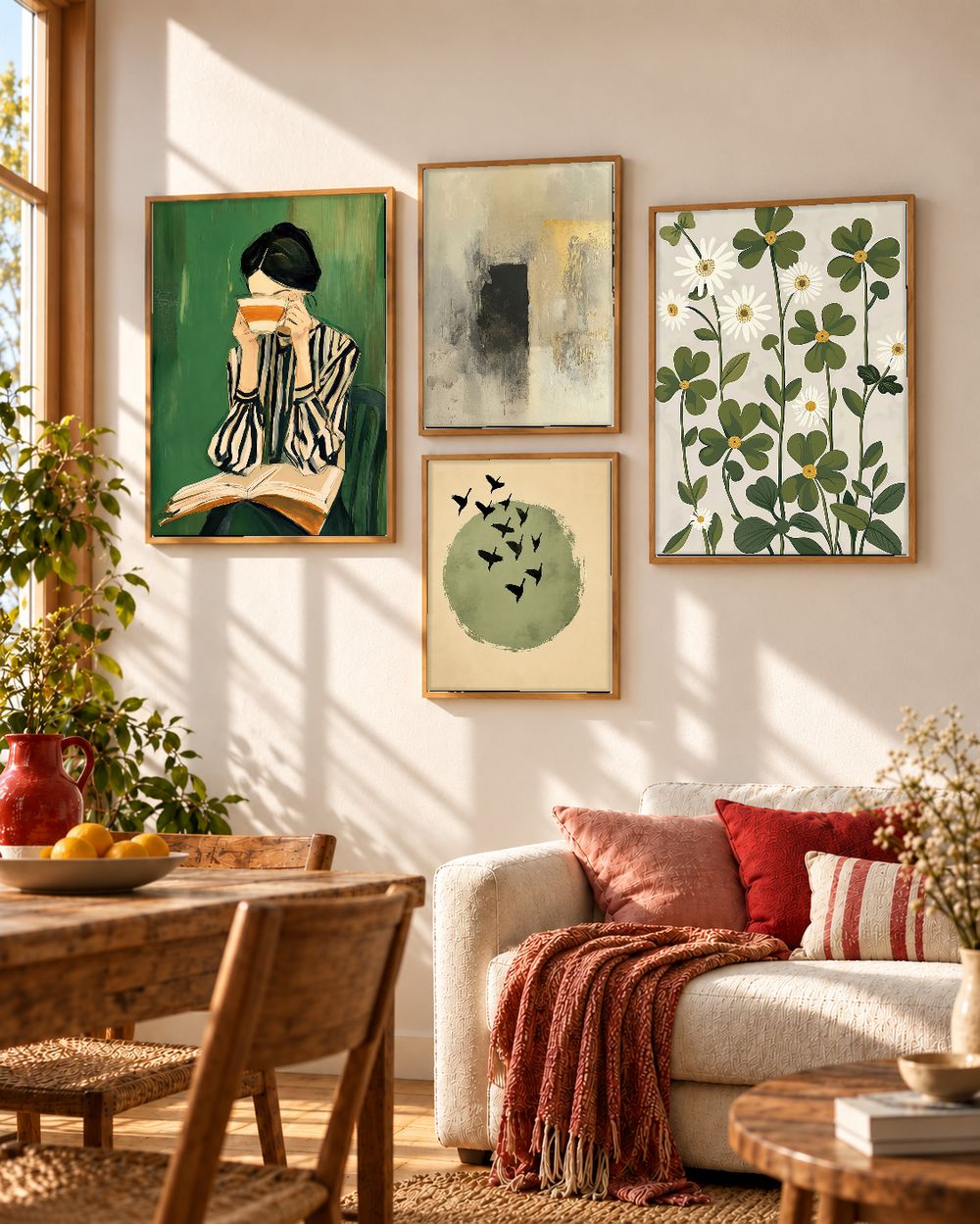 Set de 4 cuadros decorativos que combinan