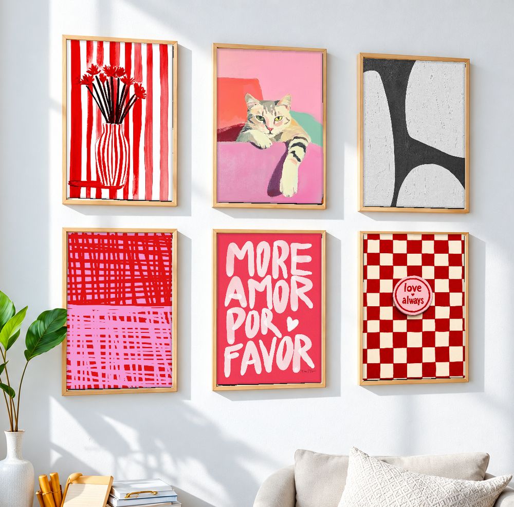 Set de 6 cuadros decorativos que combinan