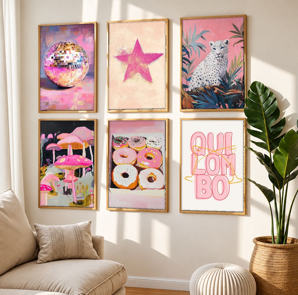 Set de 6 cuadros decorativos que combinan