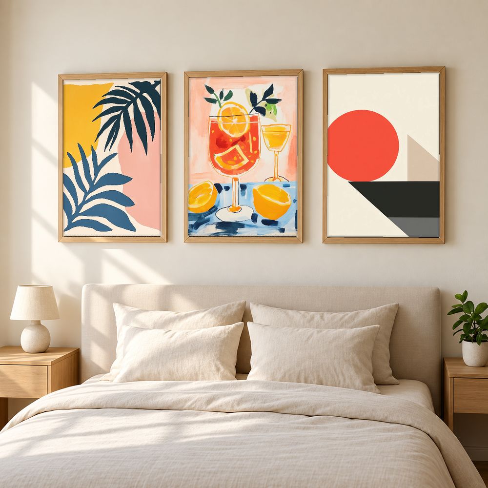 Set de 3 cuadros decorativos que combinan