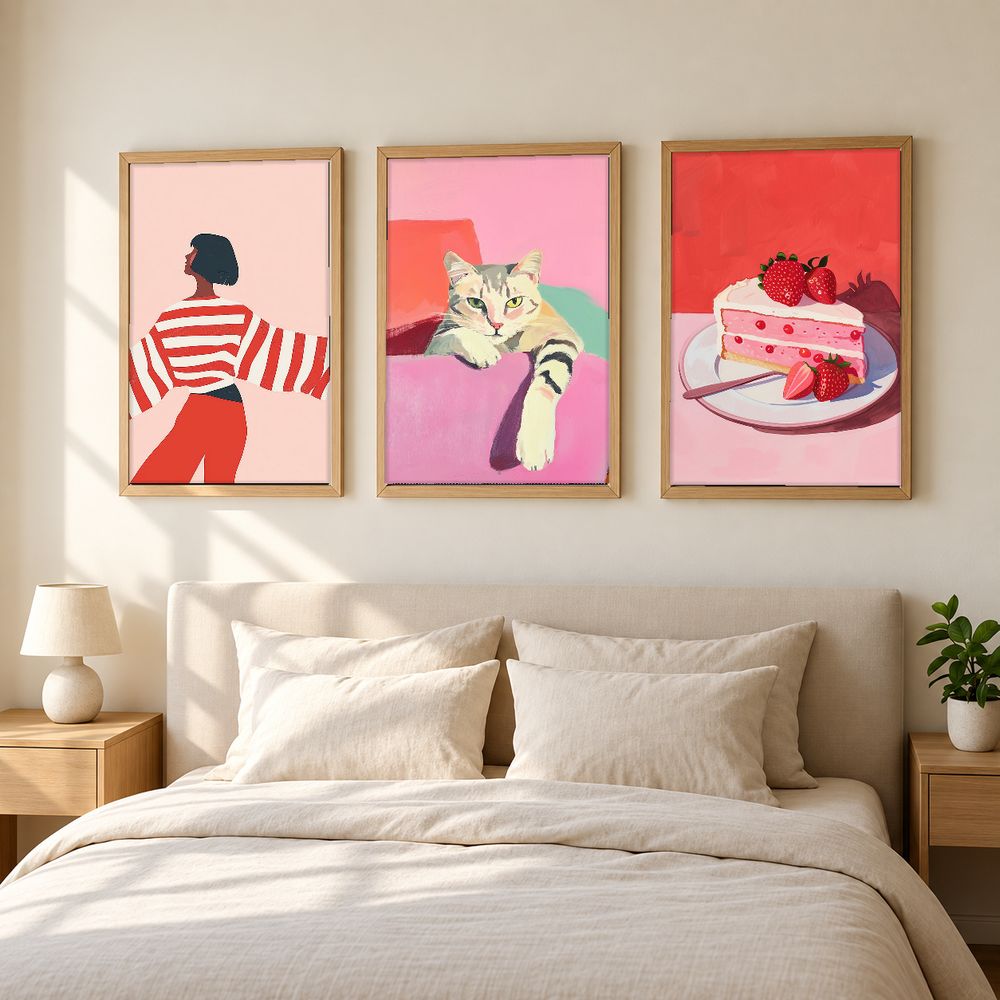 Set de 3 cuadros decorativos que combinan