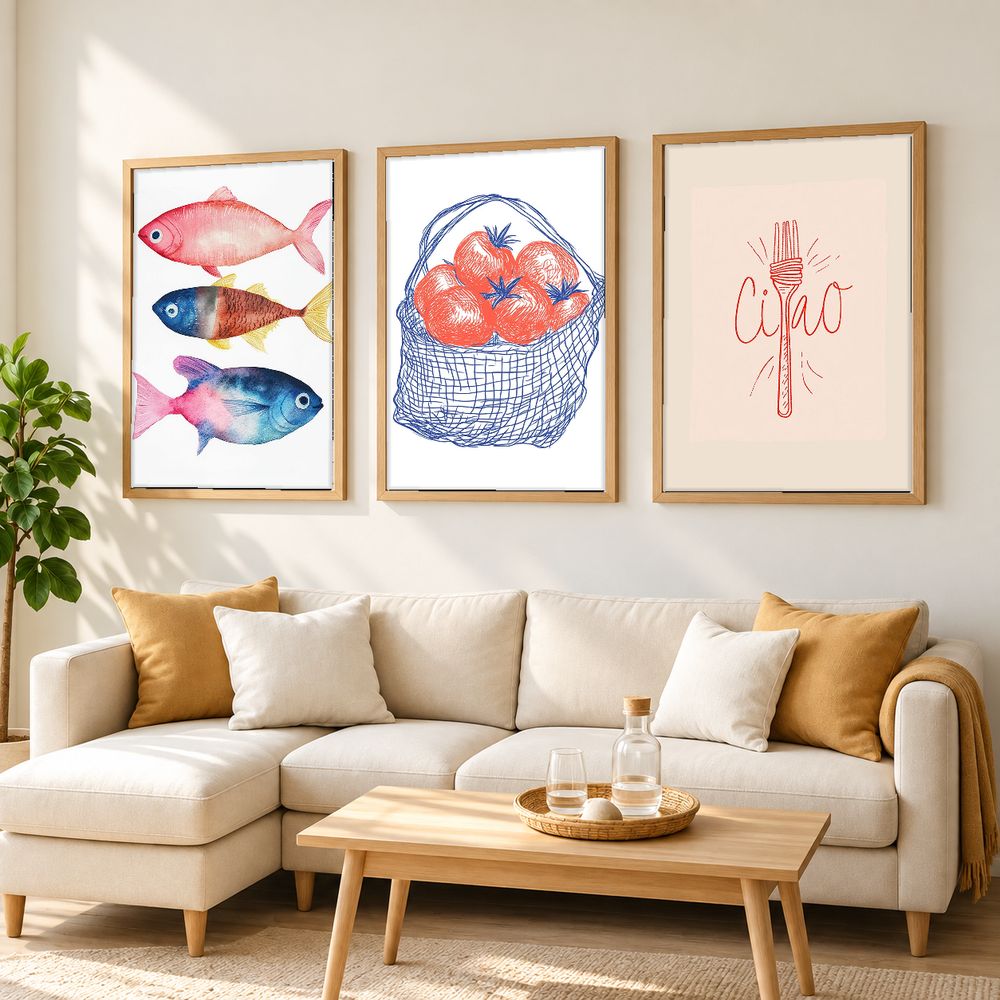 Set de 3 cuadros decorativos que combinan