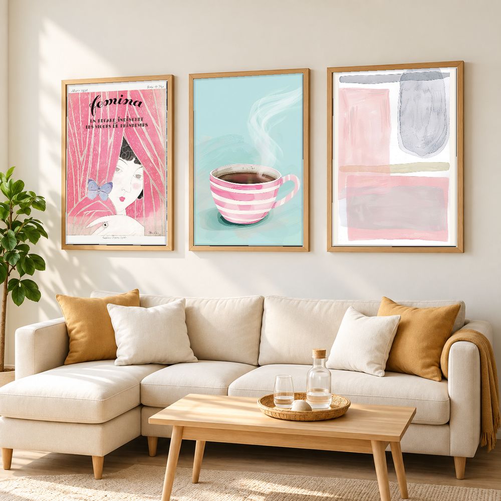 Set de 3 cuadros decorativos que combinan