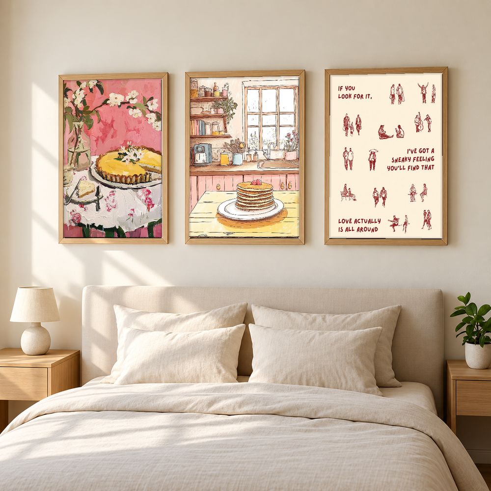 Set de 3 cuadros decorativos que combinan
