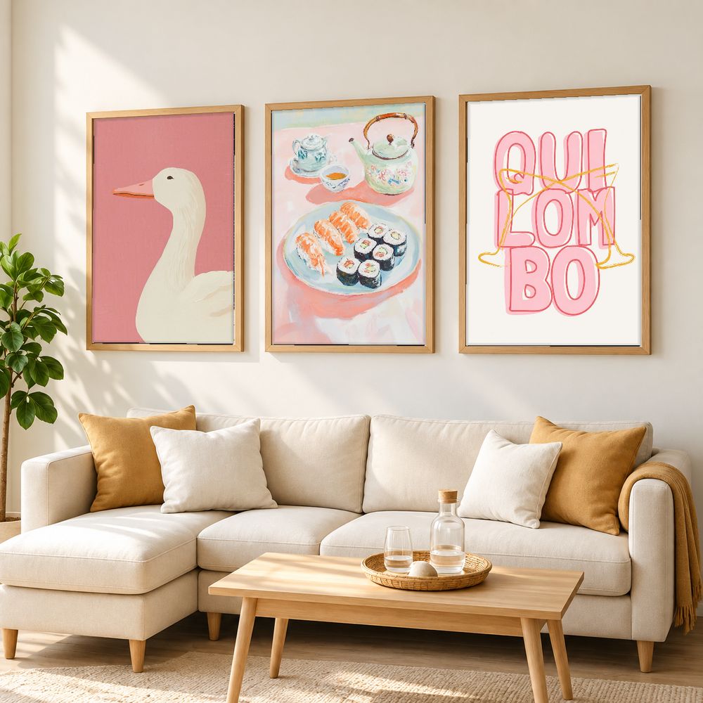 Set de 3 cuadros decorativos que combinan