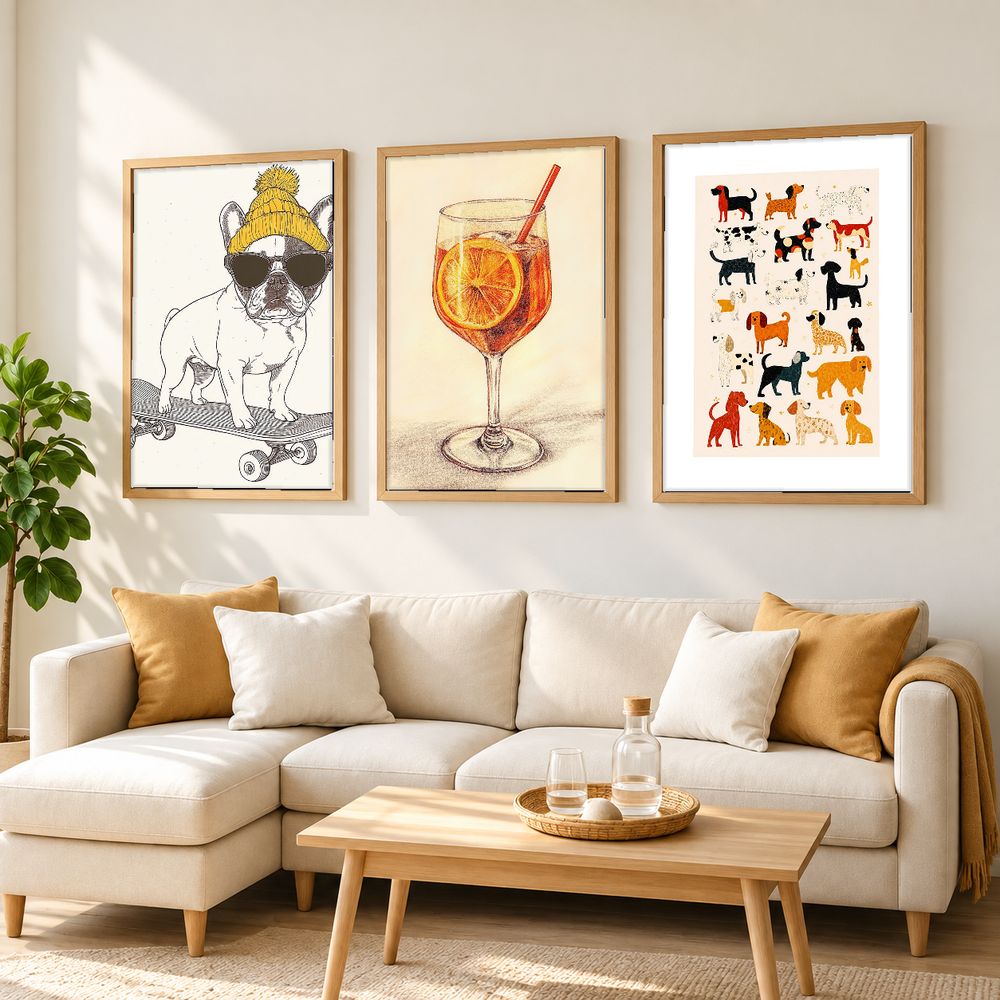Set de 3 cuadros decorativos que combinan