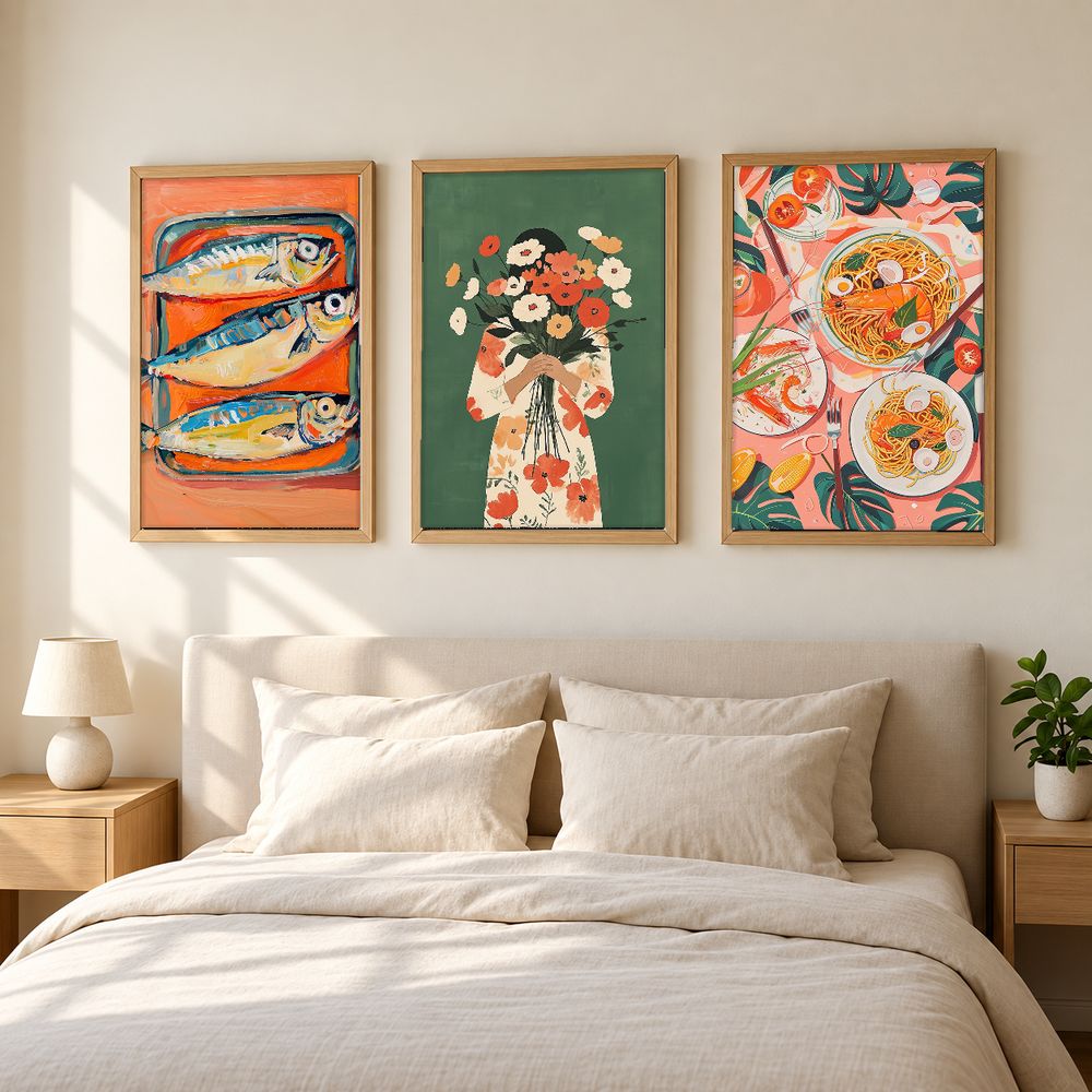 Set de 3 cuadros decorativos que combinan