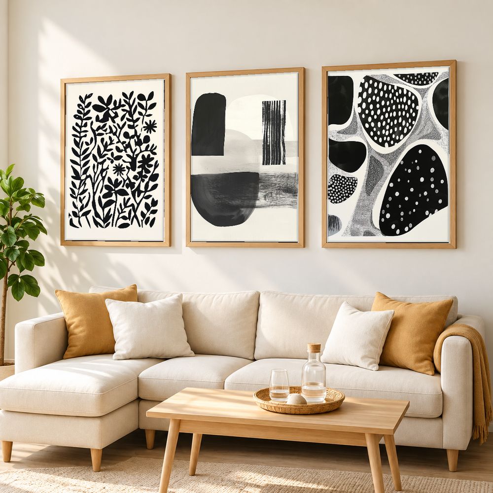 Set de 3 cuadros decorativos que combinan