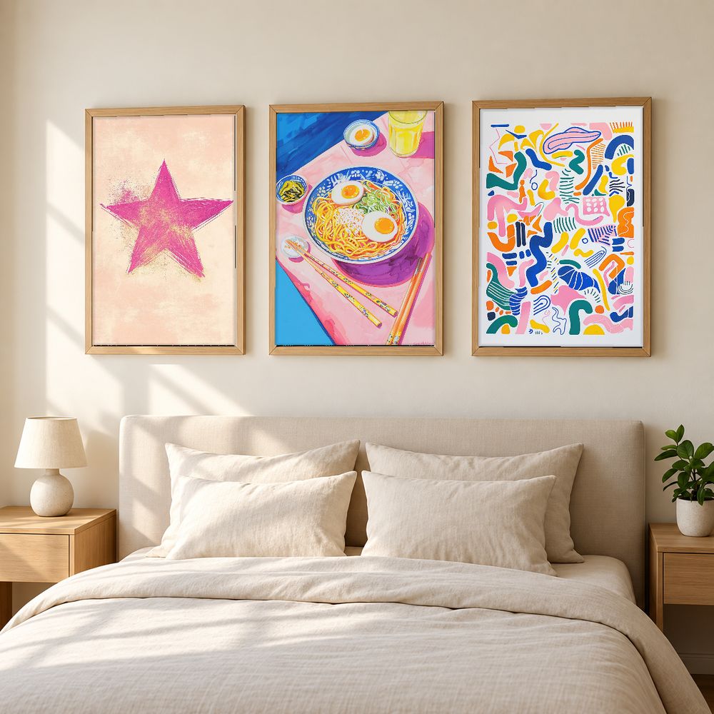 Set de 3 cuadros decorativos que combinan