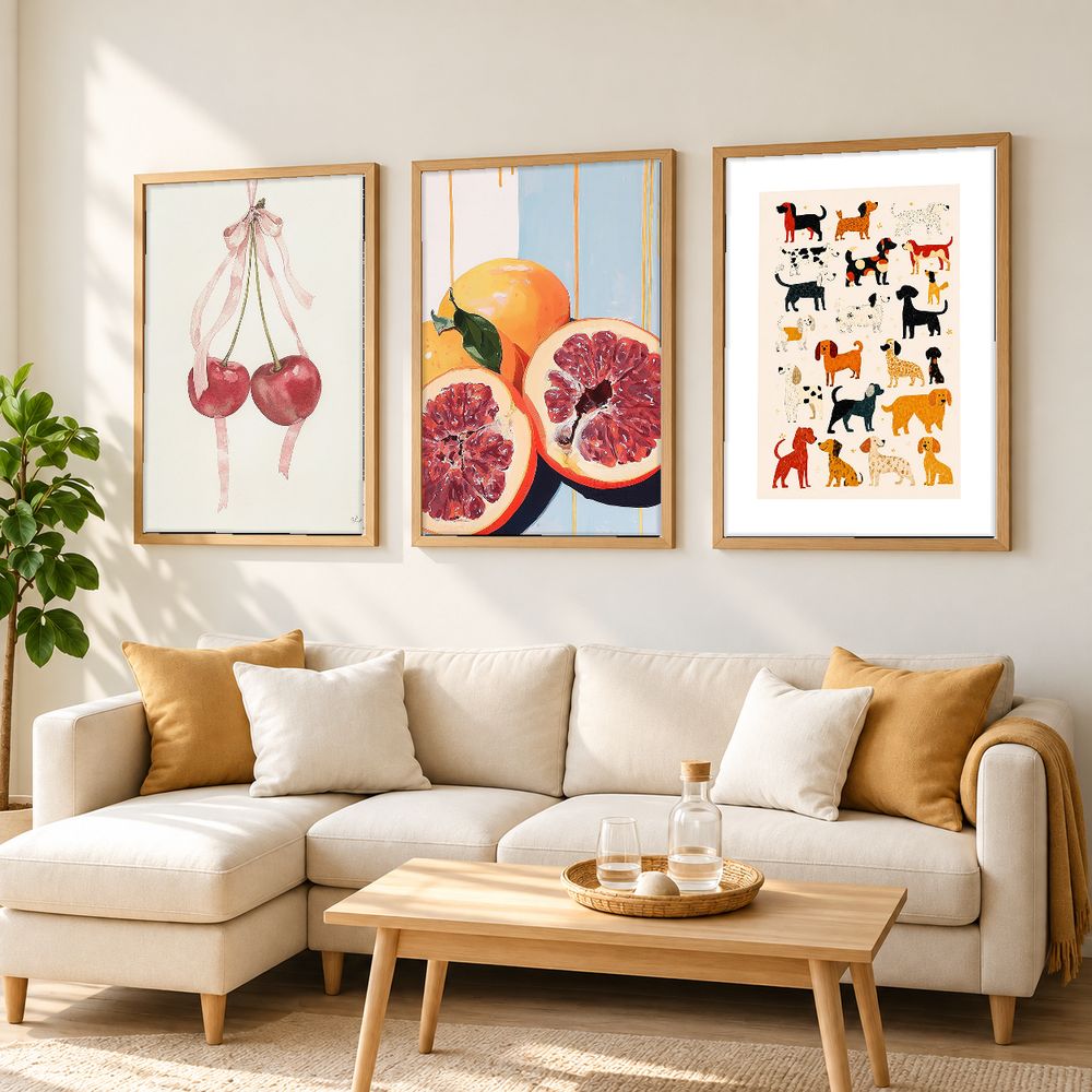 Set de 3 cuadros decorativos que combinan