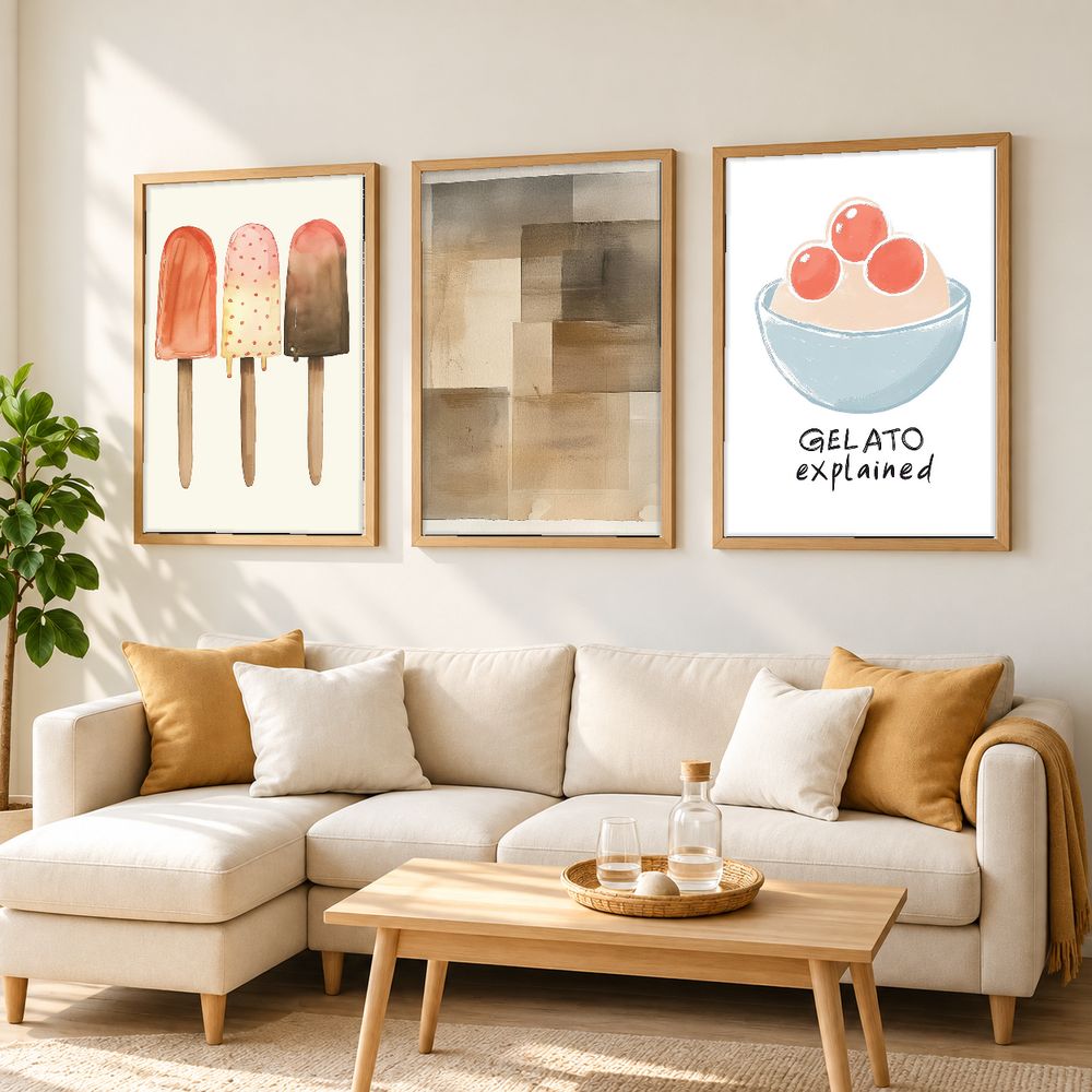 Set de 3 cuadros decorativos que combinan