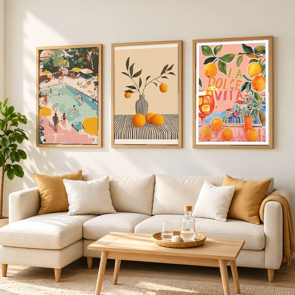 Set de 3 cuadros decorativos que combinan
