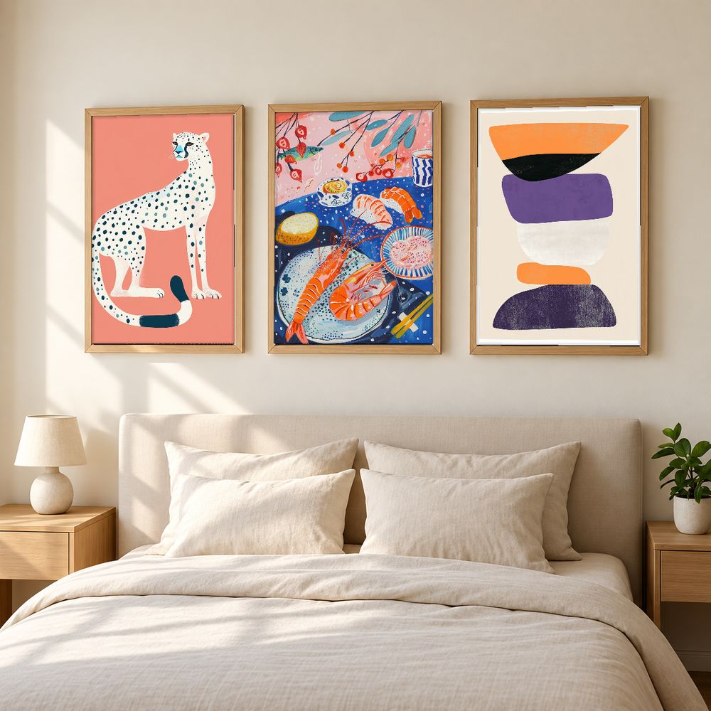 Set de 3 cuadros decorativos que combinan