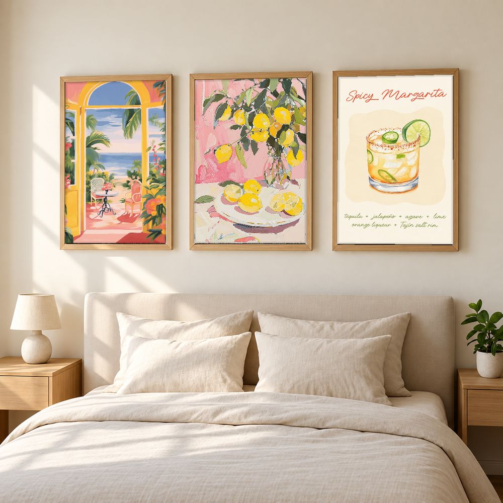 Set de 3 cuadros decorativos que combinan
