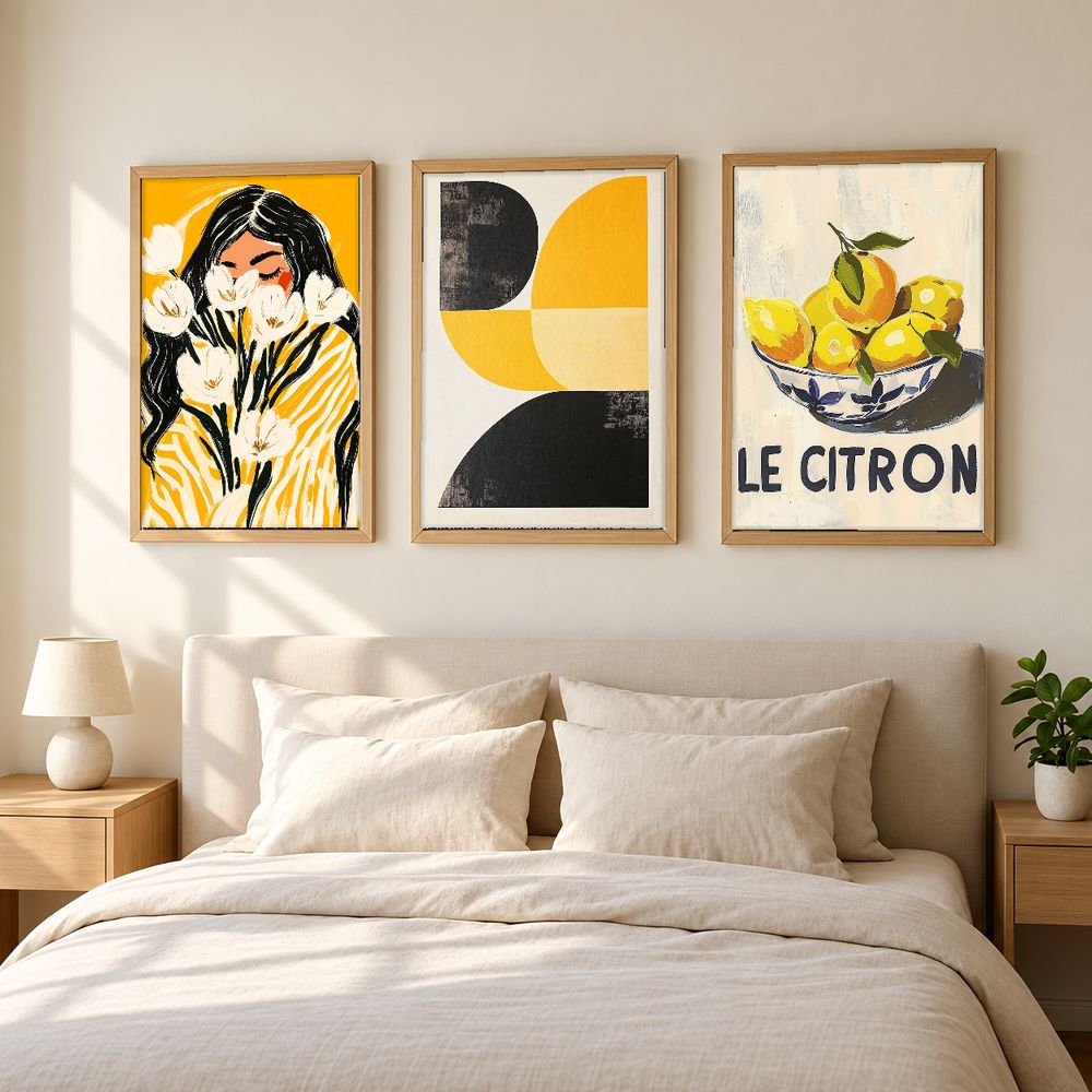 Set de 3 cuadros decorativos que combinan
