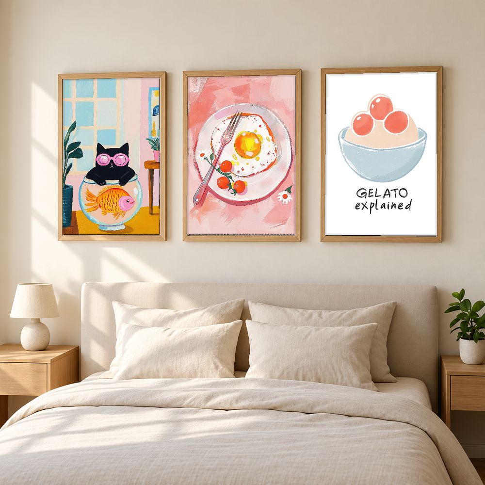Set de 3 cuadros decorativos que combinan