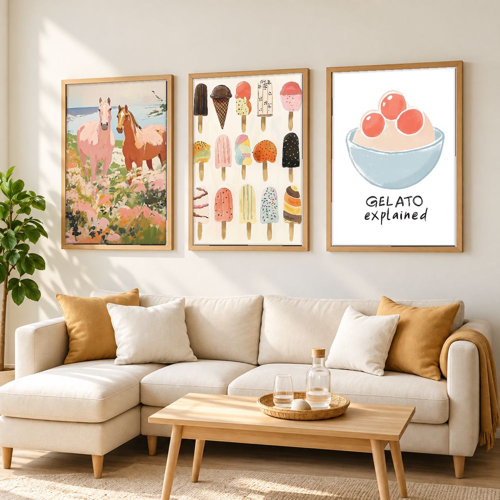 Set de 3 cuadros decorativos que combinan