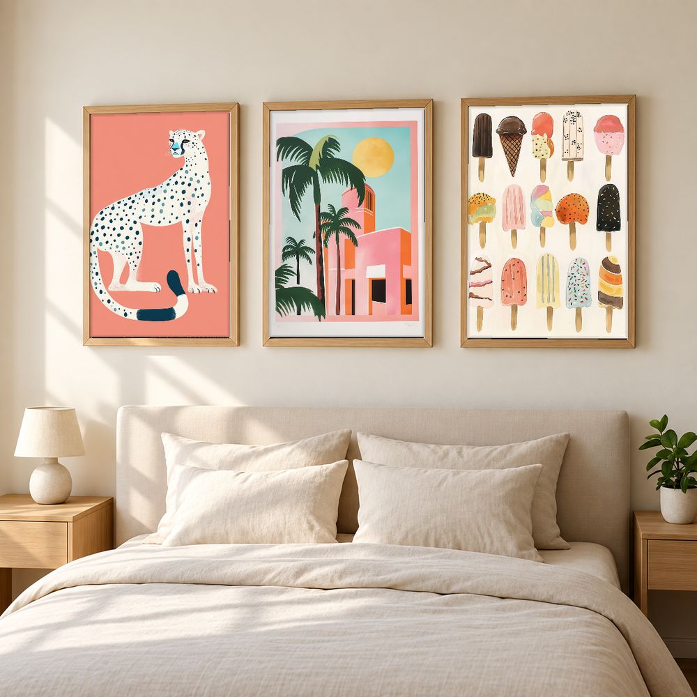 Set de 3 cuadros decorativos que combinan