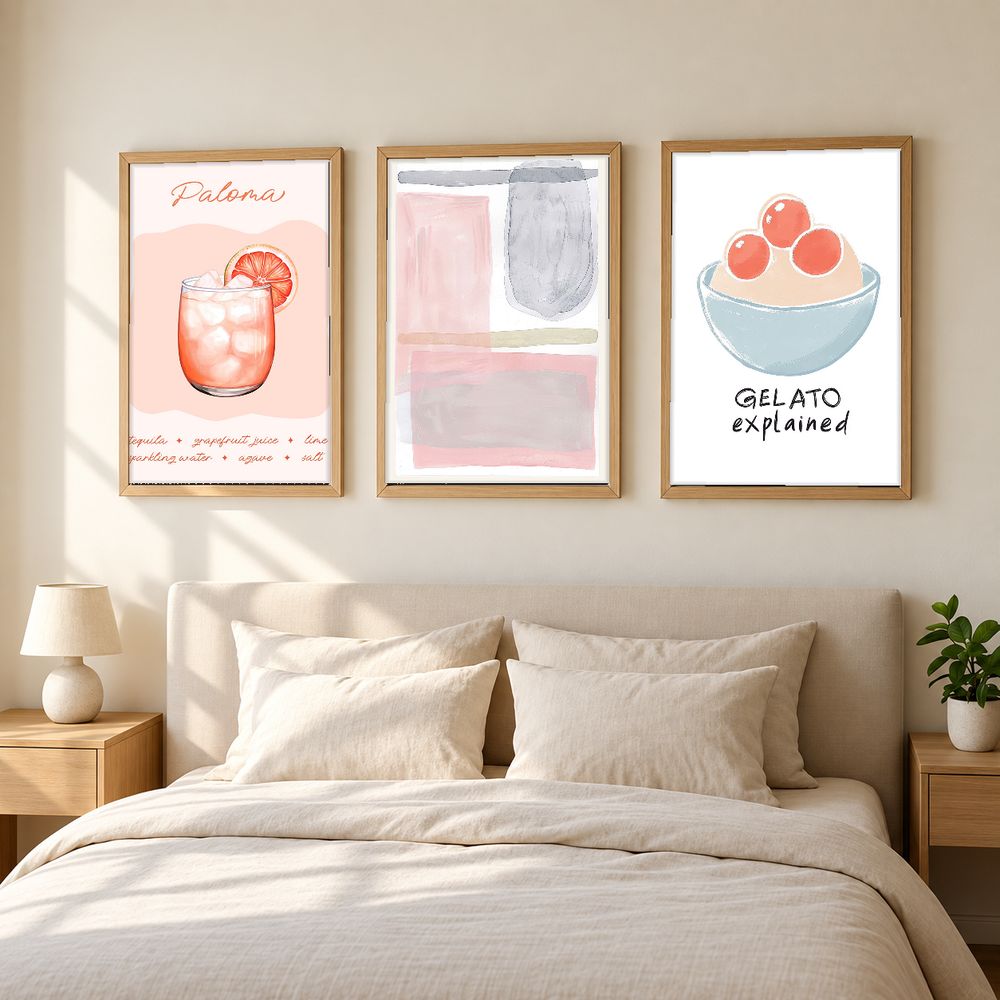 Set de 3 cuadros decorativos que combinan