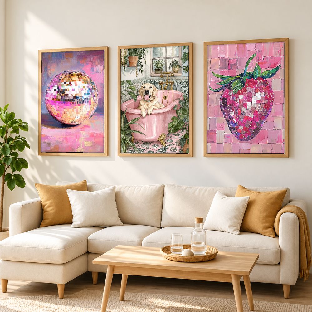 Set de 3 cuadros decorativos que combinan