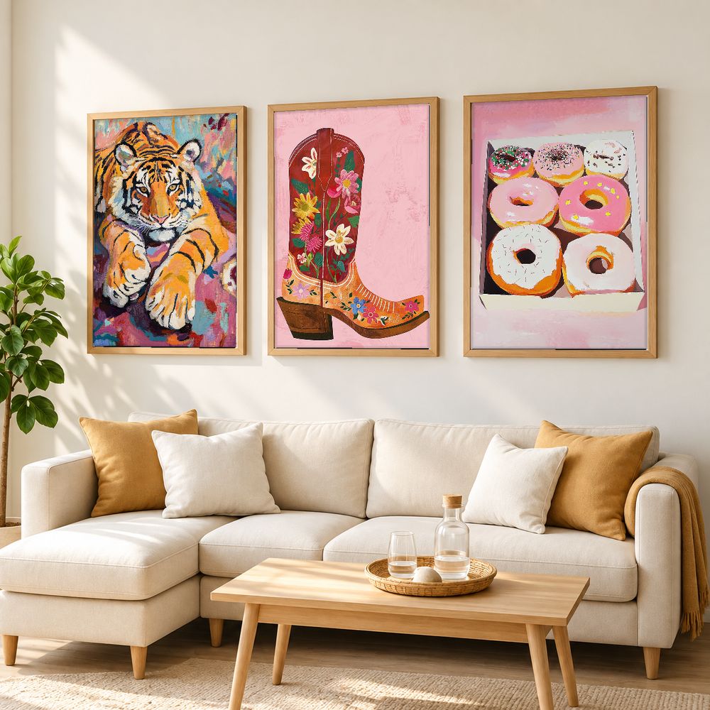 Set de 3 cuadros decorativos que combinan