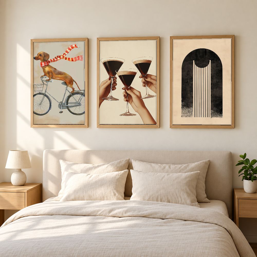 Set de 3 cuadros decorativos que combinan