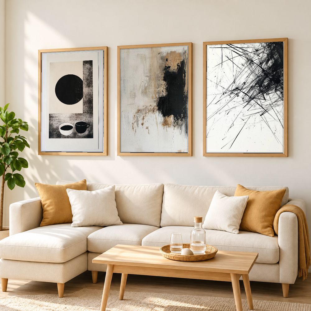 Set de 3 cuadros decorativos que combinan