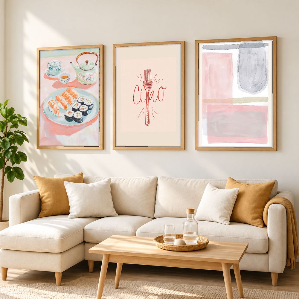 Set de 3 cuadros decorativos que combinan