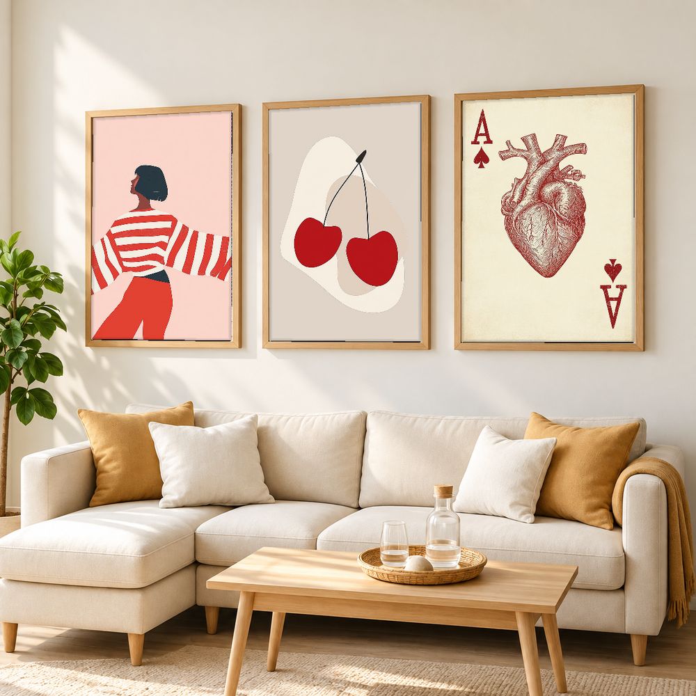 Set de 3 cuadros decorativos que combinan