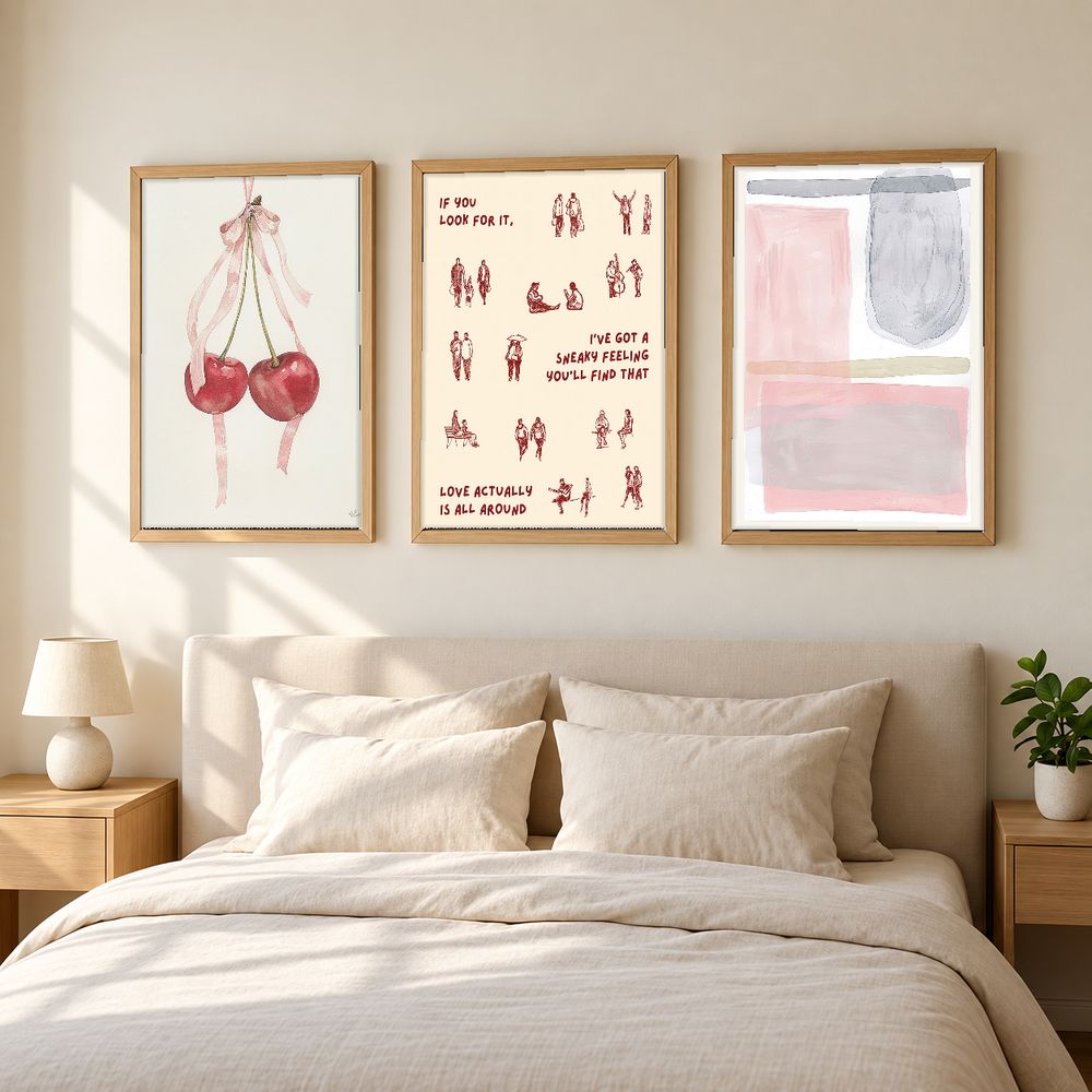 Set de 3 cuadros decorativos que combinan