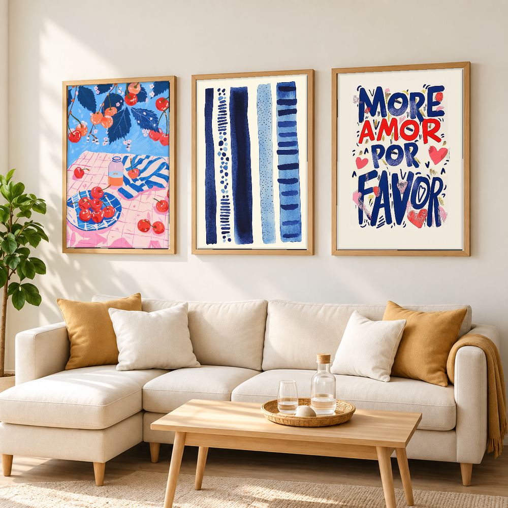 Set de 3 cuadros decorativos que combinan