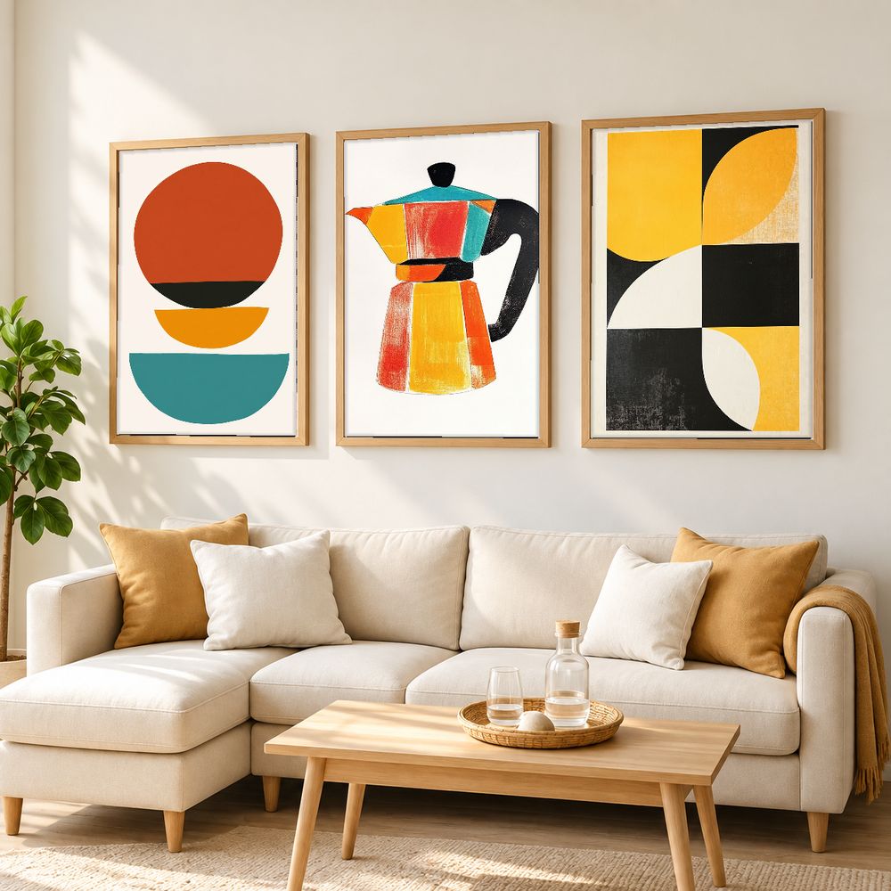 Set de 3 cuadros decorativos que combinan