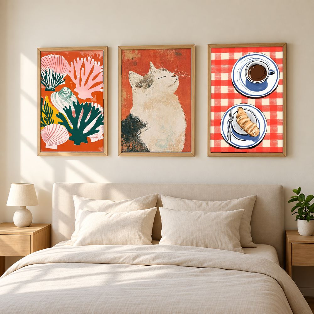 Set de 3 cuadros decorativos que combinan