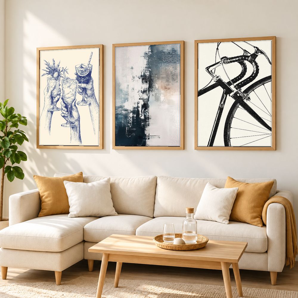 Set de 3 cuadros decorativos que combinan