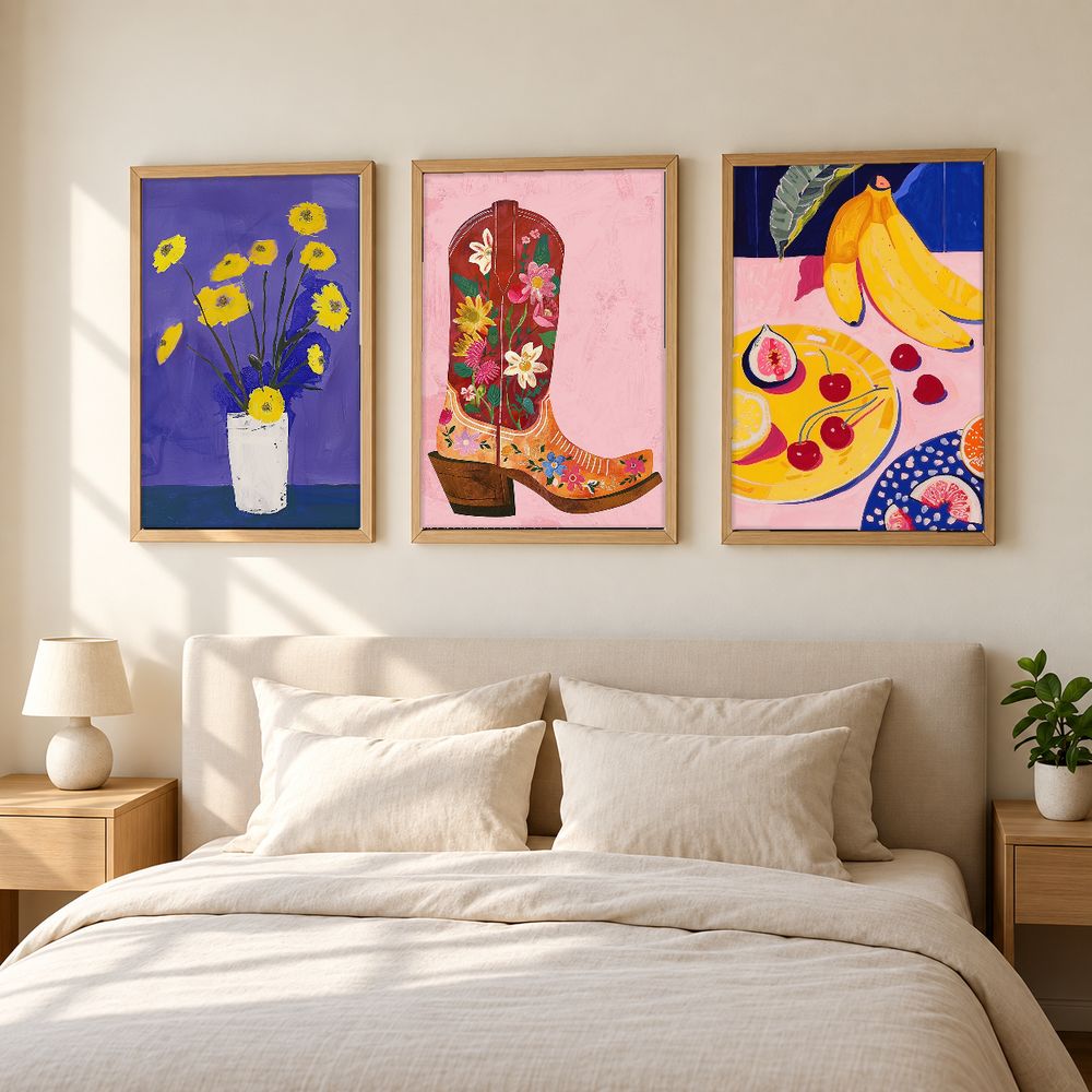 Set de 3 cuadros decorativos que combinan