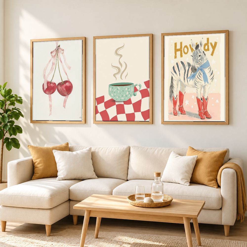 Set de 3 cuadros decorativos que combinan