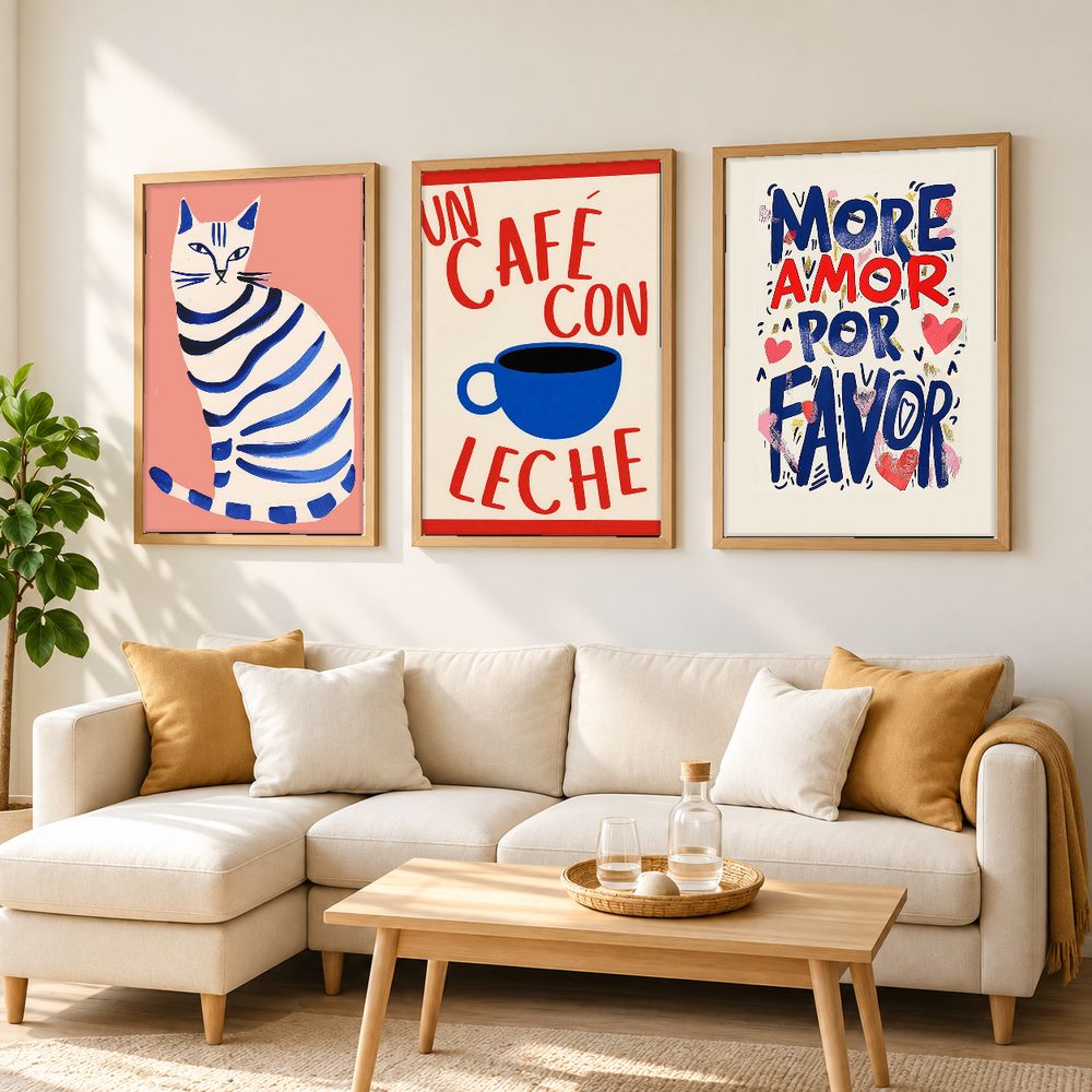 Set de 3 cuadros decorativos que combinan