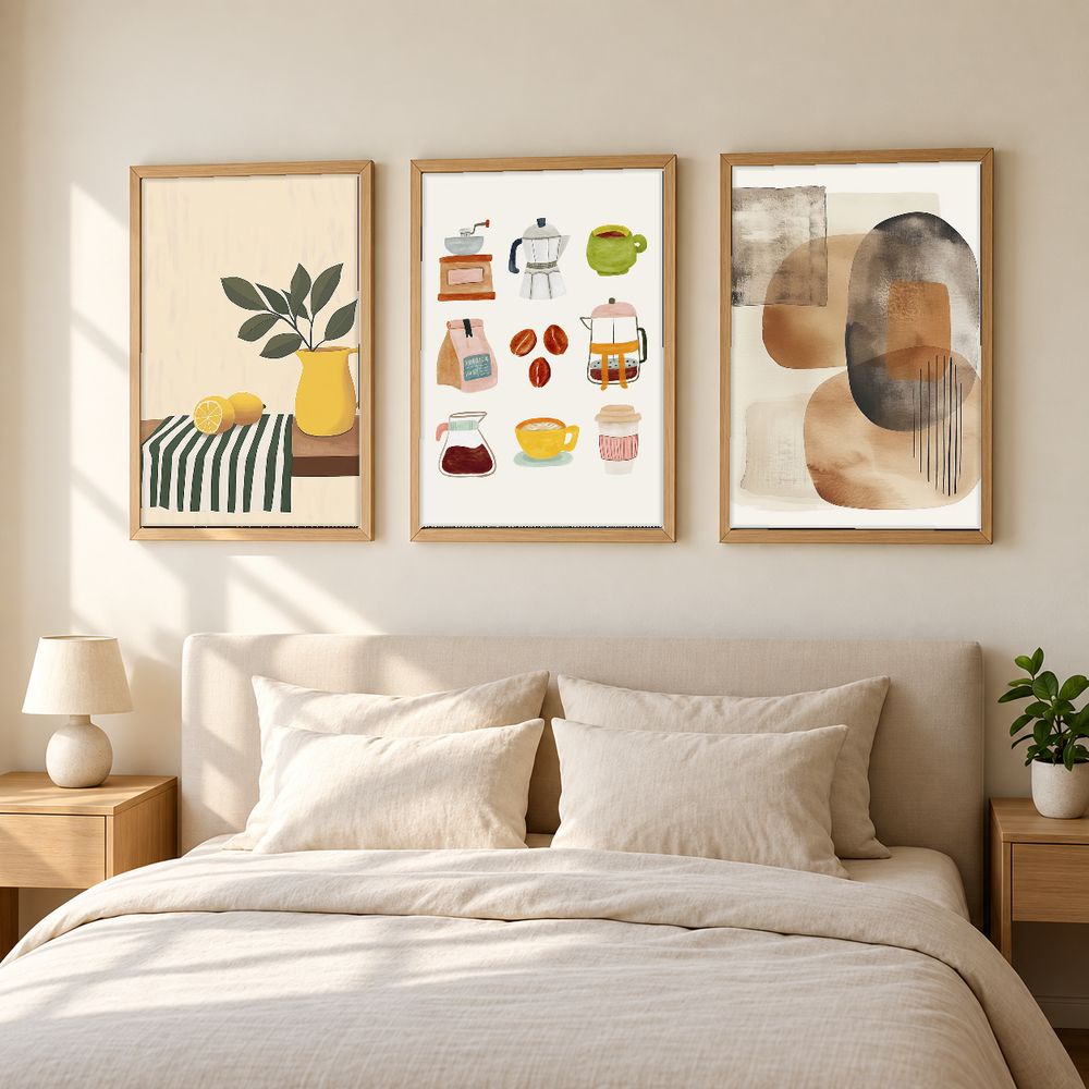 Set de 3 cuadros decorativos que combinan