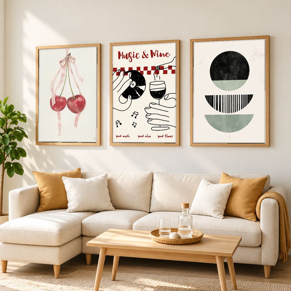 Set de 3 cuadros decorativos que combinan