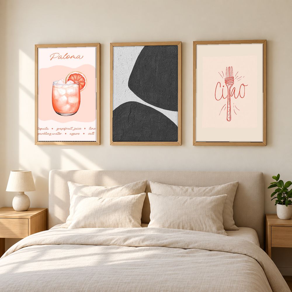 Set de 3 cuadros decorativos que combinan