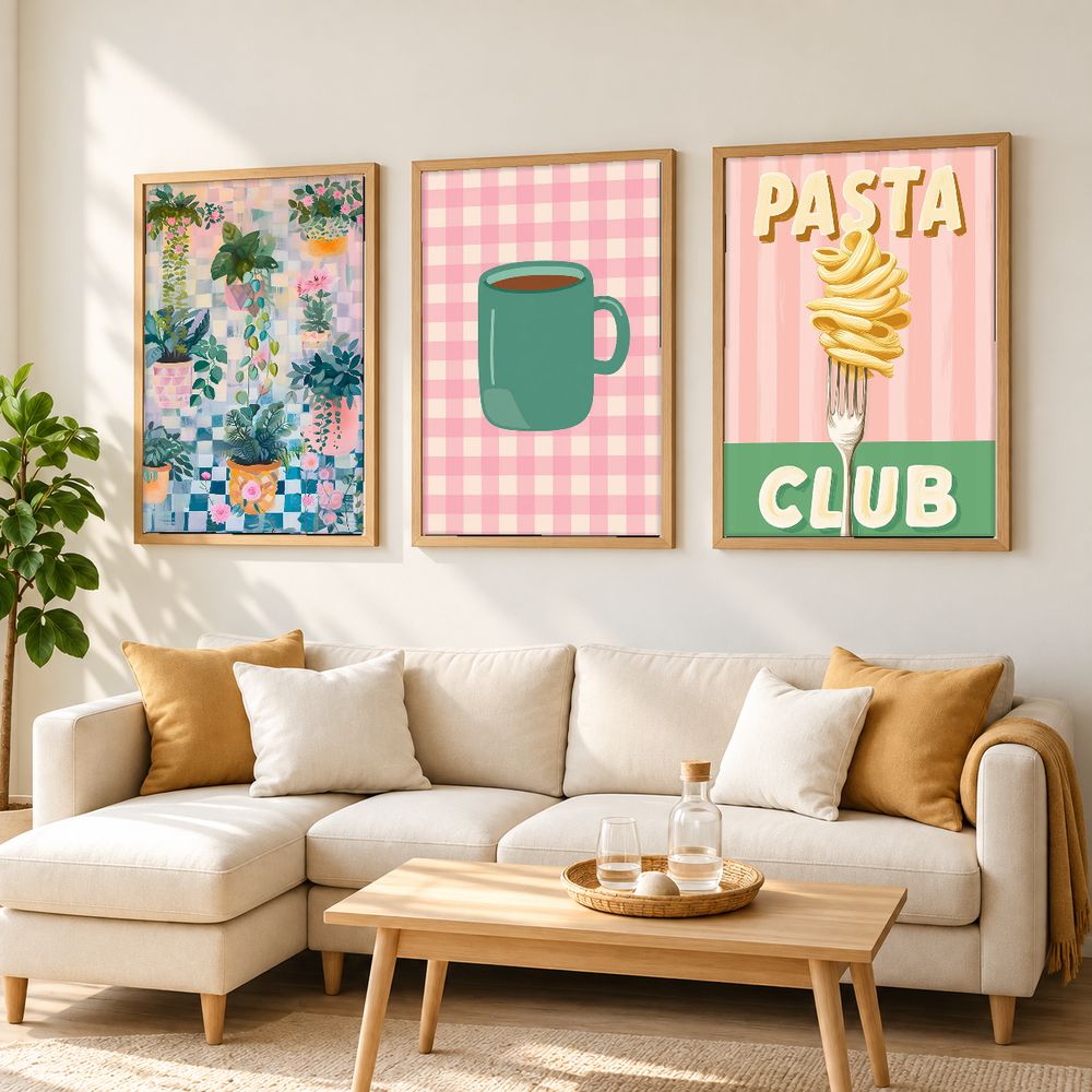 Set de 3 cuadros decorativos que combinan