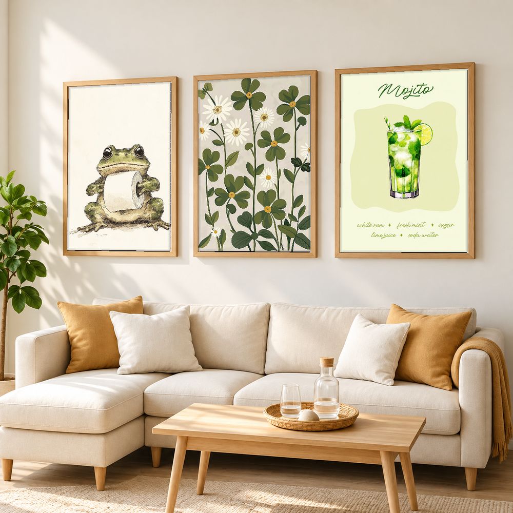 Set de 3 cuadros decorativos que combinan